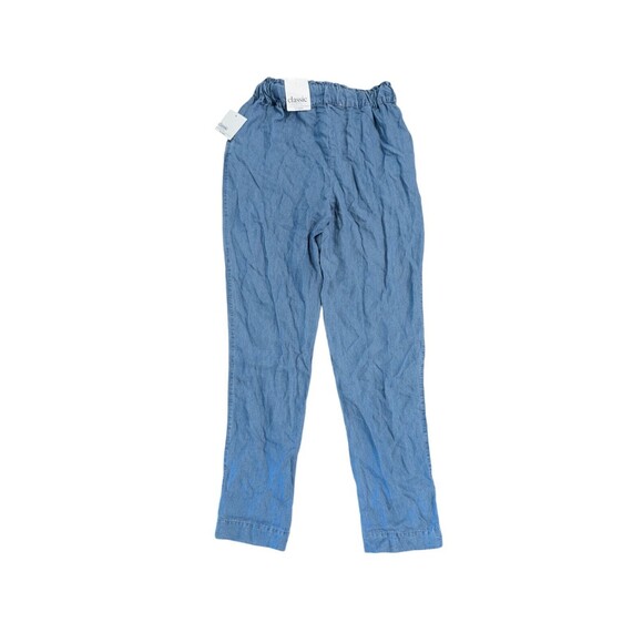 Classic Concepts Womens Pull On Pants Tie/Bow Size Sm Elastic Waist Blue - Picture 3 of 4